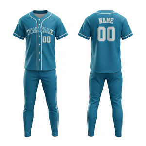 Ensemble uniforme de baseball personnalisé, maillot et pantalon en sublimation, polyester respirant, pour entraînement et matchs d'équipe, prix avantageux - Product Image 5