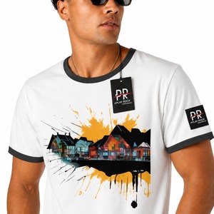 เสื้อยืดผู้ชายคุณภาพสูง สไตล์ลำลอง ทรงโอเวอร์ไซส์ ผ้าถัก 100% คอตตอน สีตามสั่ง น้ำหนักเบา ระบายอากาศได้ดี ขายส่ง - Product Image 3