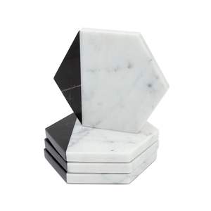 Luxury Marble <b>Drink</b> <b>Coasters</b> With Artistic Design For Home Decor And Protection Against Water Rings And Heat - Product Image 2