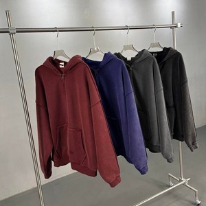 Sudadera con Capucha de Alta Calidad para Hombre, Color Sólido, con Cierre, Manga Raglán, Bolsillo Canguro, Bordado, OEM, ODM, 2026 - Product Image 5