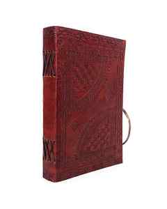 Carnet en cuir gaufré avec marque-page |   Journal d'écriture rechargeable pour les voyages et le croquis, journal d'écriture créative - Product Image 2