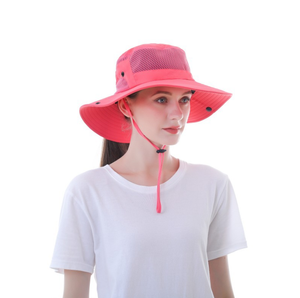 Breathable Mesh Fishing Hat Adjustable Outdoor Bucket Hat Lightweight Summer <b>Sun</b> <b>Shade</b> Hat For Hiking Camping River And Beach - Product Image 2