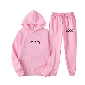 Unisex Cotton Sweatsuit with Custom Logo Embroidery Wholesale Thick Heavy Tracksuits Men'<b>s</b> Hoodie and <b>Sweatpants</b> Set - Product Image 4