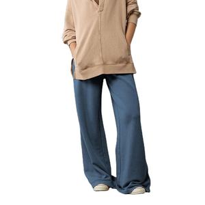 Pantalon de survêtement en molleton bouclette pour femme, coupe large, taille élastique, imprimé sérigraphié, décontracté, ample, streetwear printemps - Product Image 5