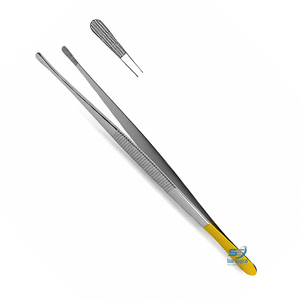 Wangensteen Tissue Forceps <b>Tungsten</b> Carbide Jaws Serrated Surgical Grasping Instrument OR Grade - Product Image 3