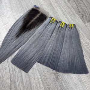 Extensions de cheveux humains vietnamiens à double tirage non traités os droit cuticule alignée Machine double vendeurs en gros Vietnam - Product Image 1