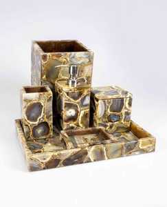 Stylish Resin Modern Bathroom Set Handcrafted with Durability Easy to Clean Vibrant Decor for Your Home Unique and Portable - Product Image 3