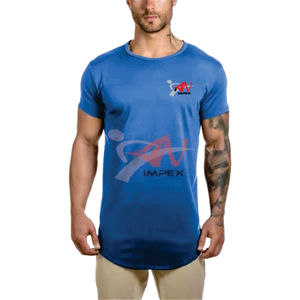 เสื้อยืดคอกลมสำหรับผู้ชายผ้าคอตตอนพิมพ์โลโก้ตามสั่งสำหรับแฟชั่นฤดูร้อน - Product Image 1