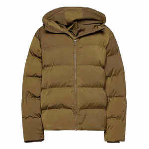 Custom Logo Outdoor Male Padded Men's Quilted Puffer <b>Bubble</b> <b>Coat</b> Warm Winter Jackets for Man with chenille embroidery patch logo - Product Image 1