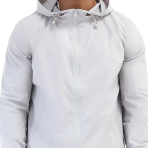Men's Winter Lightweight <b>Fleece</b> Hooded Windbreaker Jacket Custom Sportswear Full Zip Water Resistant Outdoor <b>Running</b> Training - Product Image 3