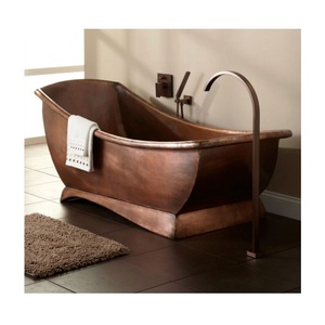 Bañera de Cobre Hecha a Mano, Elegante y de Lujo, Bañera Independiente, Modelo Personalizado OEM AEPG-TRY, Ecológica y Duradera - Product Image 4