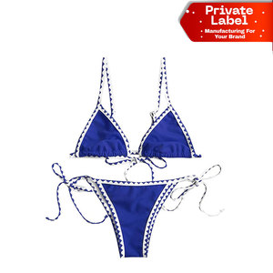 Conjunto de bikini acolchado para mujer al por mayor con aros de soporte, traje de baño de playa, OEM personalizado, conjunto de bikini push-up de alta calidad para mujer - Product Image 1