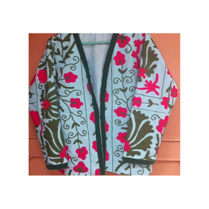 เสื้อเบลเซอร์สุซานีสำหรับผู้หญิง แจ็คเก็ตปักลายแบบดั้งเดิม เสื้อคลุมสไตล์โบฮีเมียนลายชาติพันธุ์ - Product Image 2