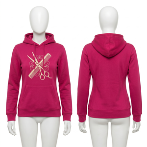 Sweat à capuche unisexe pour barbier, 320 GSM, en coton et polyester polaire, avec empiècements lavande, broderie personnalisée, impression et logo par sublimation - Product Image 5