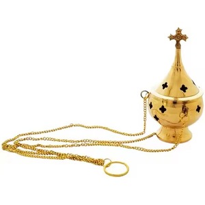 Juego de 3 Quemadores de Incienso de Latón, Difusor Aromático con Acabado Dorado, para Uso en Todas las Estaciones, Aromaterapia, Meditación, Templo, Culto, Sala de Oración - Product Image 4