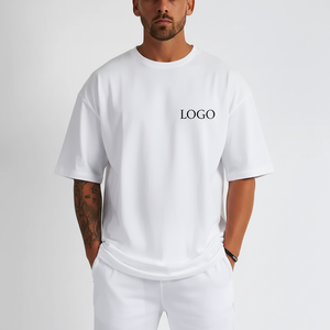 Camiseta de Hombre de Algodón de Color Sólido, Manga Corta, Casual, Holgada, de Gran Tamaño, Personalizada, de Alta Calidad, con el Mejor Diseño - Product Image 6