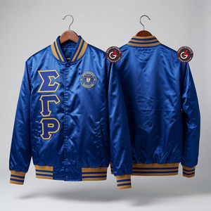 Sigma Gamma Rho Sorors Embroidery <b>Women</b> Satin <b>Jackets</b> | SGR Sorority Embroidered Ladies Custom Style Silk <b>Jacket</b> - Product Image 6