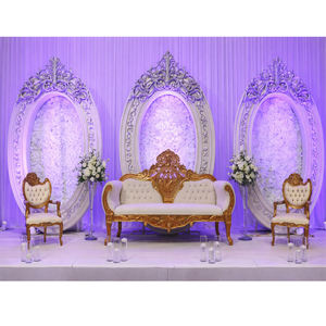 Dreamy Reception Night Stage <b>Backdrop</b> <b>Frames</b> Oval Shaped Frp Wedding Stage <b>Frames</b> <b>Backdrop</b> Beautiful Oval Shaped FRP <b>Frame</b> UK - Product Image 1