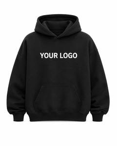 Sudadera con Capucha para Hombre, de Forro Polar, Color Sólido, Corte Holgado, Bolsillo Delantero, Estilo Casual para Otoño, Manga Regular, Tejido de Punto, Logotipo Personalizado - Product Image 1