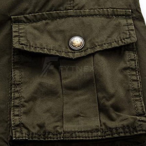 <b>Lightweight</b> Solid 100% Cotton <b>Cargo</b> <b>Shorts</b> with Breathable Fabric Multiple Pockets Adjustable Waist Summer Casual Clothing - Product Image 6