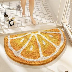 Tapis de sol de salle de bain personnalisé antidérapant à thème fruité, tapis de bienvenue créatif en flocage, très absorbant, lavable en machine - Product Image 1