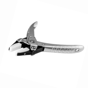 Pince plate à bec plat en acier inoxydable robuste et durable avec ressort, 160 mm, pour la fabrication de bijoux, pince à anneaux - Product Image 1