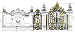 Portail en métal décoratif – Portail moderne en fer forgé sur mesure pour maisons de luxe, villas, châteaux et jardins - Product Image 3