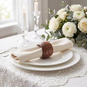 Anillos de Servilleta de Madera, Adornos Rústicos para Mesa, para Recepciones de Boda, Banquetes, Fiestas y Cenas Elegantes - Product Image 2