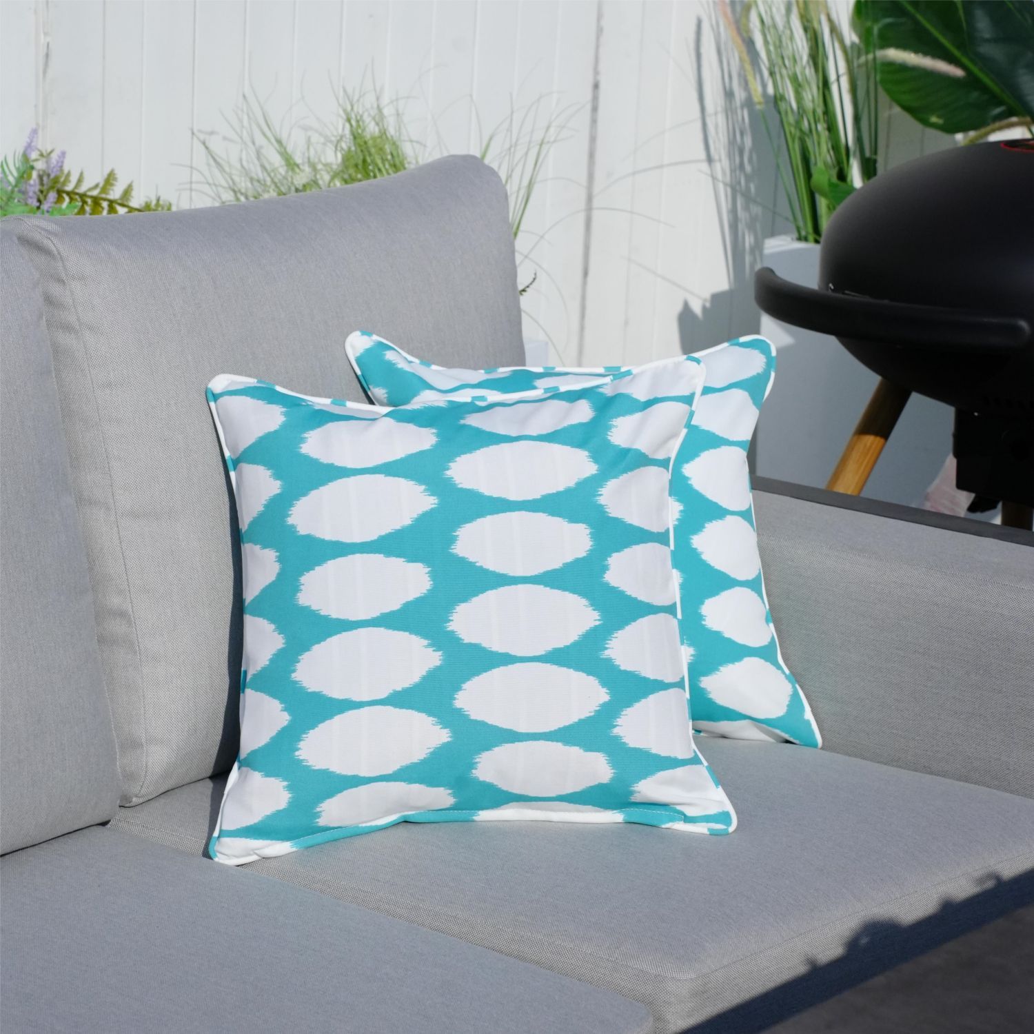 Teal and White Polka Dot Color