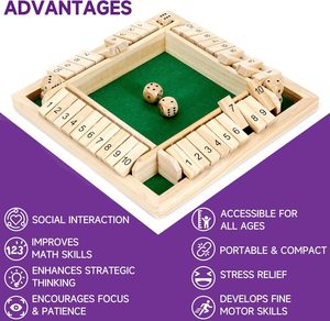 Plateau de jeu en bois avec pistes numérotées et surface de jeu verte pour le jeu traditionnel en intérieur - Product Image 6