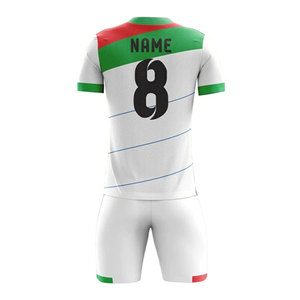 Tenues de football de haute qualité en polyester 100 %, personnalisables par transfert thermique, respirantes, légères, à manches courtes - Product Image 3