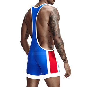 <b>Men</b> Sports Wrestling <b>Singlets</b> Lightweight Stretchable Fabric <b>For</b> Training Practice Gym Workout And Competition Wear - Product Image 4