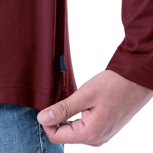 High Quality Men's <b>Long</b> <b>Sleeve</b> T-Shirt Polyester/Cotton Blend Knitted Fabric Slim Fit O-Neck Breathable Customized Logo Letter - Product Image 6