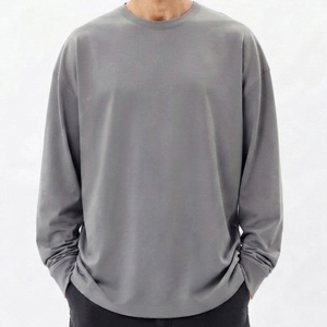 T-shirts à manches longues pour hommes, taille XL, 230 g, personnalisés, de haute qualité, 100 % coton, col rond, vêtements décontractés pour hommes, coupe ample, t-shirt surdimensionné - Product Image 6