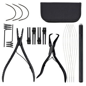 Kit d'accessoires pour extensions capillaires OEM : Pince de retrait d'extensions, Aiguilles à tisser, Ciseaux coupe-fils, Grande pince à cheveux - Product Image 6