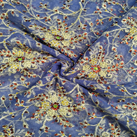 Tissu en dentelle filet africaine nigériane écologique très demandé, richement perlé à la main, pour robe George, pour mariage, pour femme