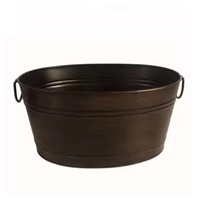 Seau à glace en acier inoxydable antique fait main pour champagne et vin, idéal pour les outils de bar, logo personnalisé accepté en gros