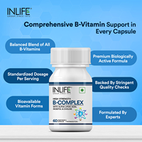 Capsules de bien-être certifiées GMP à base de complexe B, acide folique, inositol, choline – 60 capsules pour adultes, marque privée OEM, durée de conservation de 24 mois