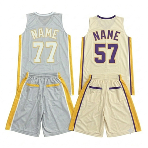 Ensemble d'uniformes de basketball personnalisés légers et sublimés pour hommes et jeunes, vêtements d'équipe respirants avec nom et numéro personnalisés, tenue de sport - Product Image 2
