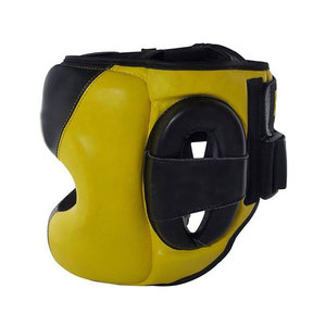 Custom Boxing Headgear Shock Absorbing Leather <b>Head</b> Guard for Sparring <b>Training</b> and Competition - Product Image 3