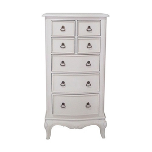 TL Series Classic French Design Tall Coffre étroit en bois d'acajou blanc pour meubles de chambre à coucher - Product Image 4