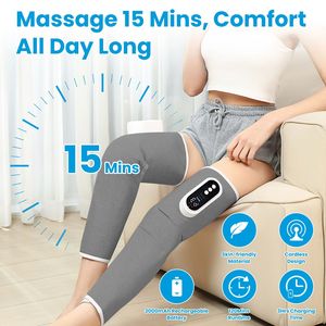 Massaggiatore per Gambe Senza Fili con Calore, 3 Modalità, Compressione d'Aria Regolabile, Fascia per Cosce, Ginocchia e Polpacci, Allevia il Dolore a Vita, Fianchi e Ginocchia - Product Image 3
