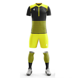 Tenue d'équipe de football pour hommes, maillot de football uni, ensembles de maillots de sport en polyester 100% à séchage rapide, couleur unie - Product Image 3