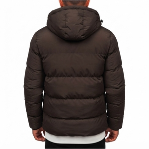 <b>Men</b> <b>Hooded</b> Winter Puffer <b>Coat</b> Quilted Warm Insulated Jacket Outdoor Casual Apparel Custom Manufacturing - Product Image 2