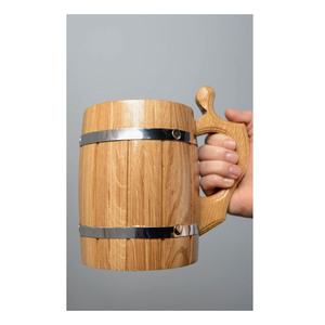 Jarra de cerveza de madera de diseño vikingo de alta calidad con mango de madera tallado a mano Producto de tendencia de Venta caliente con marketing de calidad - Product Image 5