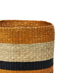 ตะกร้าใส่ผ้าหญ้าทะเลลายบล็อกสีตะกร้าใส่ผ้าซักด้วยมือ - Product Image 4