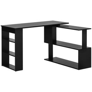 Scrivania Angolare Nera per Home Office, Salvaspazio, per Computer e Scrittura - Product Image 6