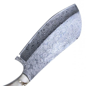 มีดครัวเหล็กดามัสกัสฟอร์จ LEGACY BLADES ด้ามเรซิ่นแบบเต็มด้าม สำหรับหั่นเนื้อและสับผักระดับมืออาชีพ - Product Image 6