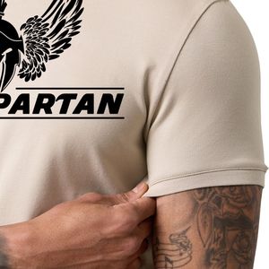 Camiseta Deportiva Gráfica Beige para Hombre, Cuello Redondo, Manga Corta, para Gimnasio, Entrenamiento, Ropa Deportiva Informal - Product Image 6