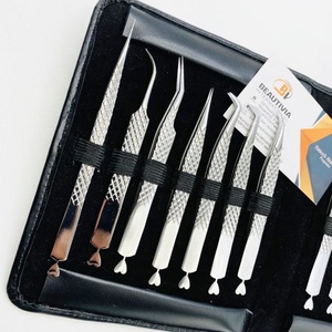 แหนบต่อขนตาปลอมสแตนเลสแบบมืออาชีพเครื่องมือปลายแหลมที่ผ่านการทดสอบด้วยมือพร้อมคุณสมบัติส่วนตัวแบบคลาสสิก - Product Image 5